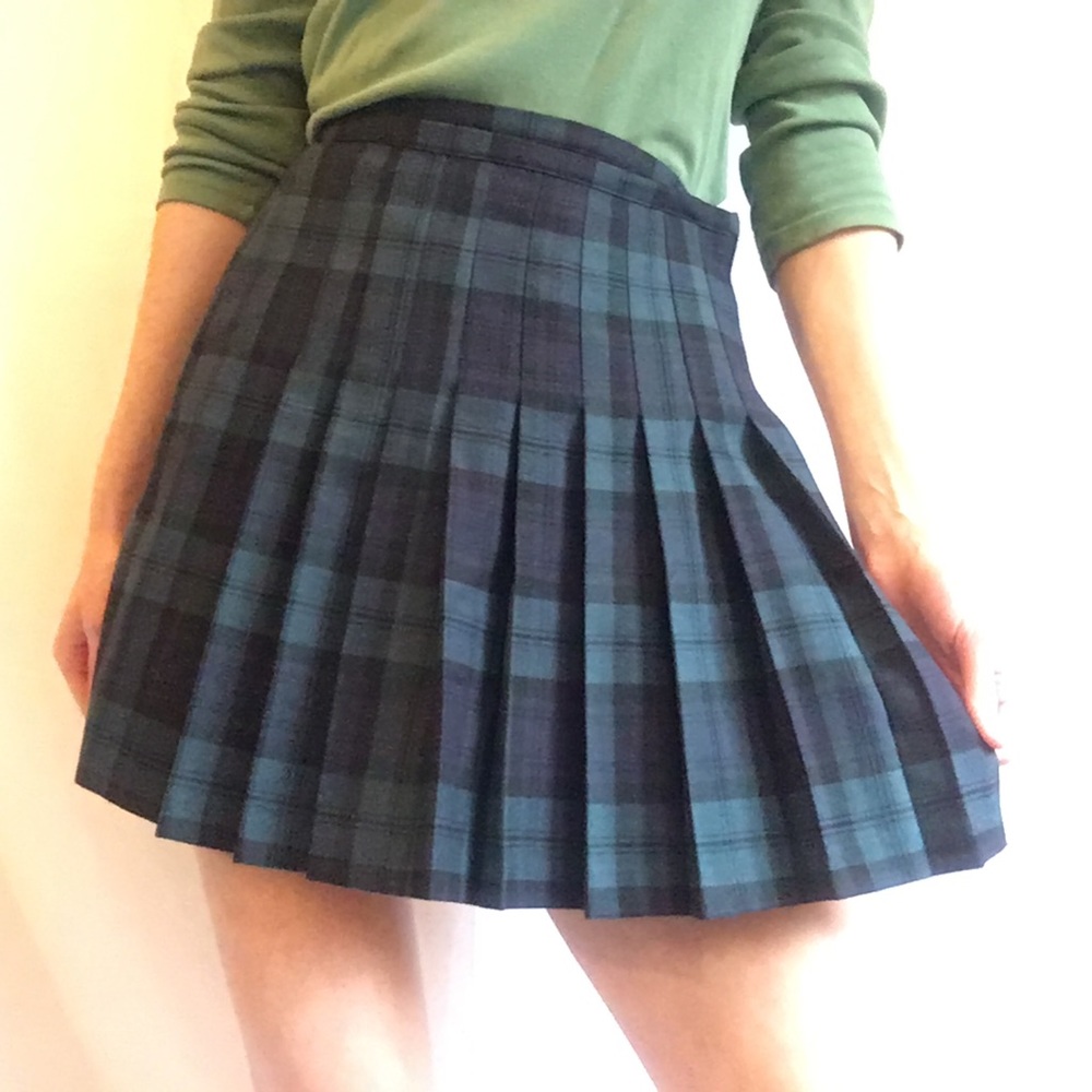 The Limited Pleated Plaid Skirt
